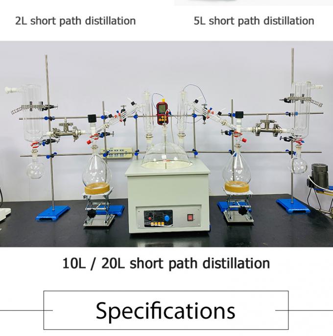 5L Short Path Distillation Equipment Lab Glass Vacuum Distillation System