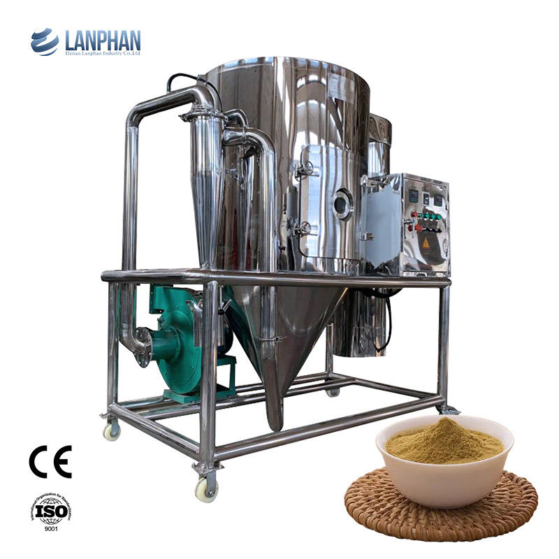 10kg/h Water Evaporation Centrifugal Spray Dryer Machine with 22000rpm Nozzle Speed and 180～250°C Inlet Temperature