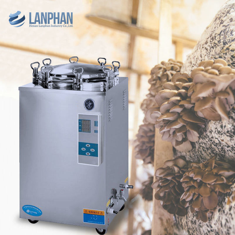 Hand Wheel Digital Display Vertical Autoclave 35L 50L 75L 100L 150L Liter For Mushroom Canned Food Retort Sterilizer