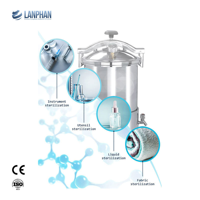 Digital Display Steam Pressurized Sterilizer Autoclave Retort 24 L For Canned Food