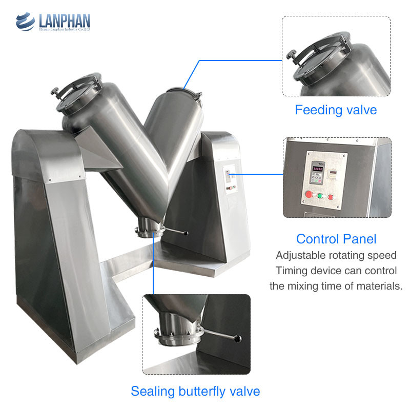 2L-300L Powder Mixing Machine Stainless Steel Medicinal Food Dry Powder Mixer Blender Machine