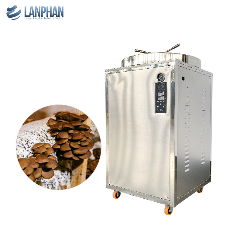 230L Vertical Sterilizer 8KW Steam Vertical Autoclave With Hand Wheel For Mushroom Substrate