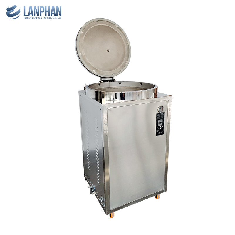 230L Vertical Sterilizer 8KW Steam Vertical Autoclave With Hand Wheel For Mushroom Substrate