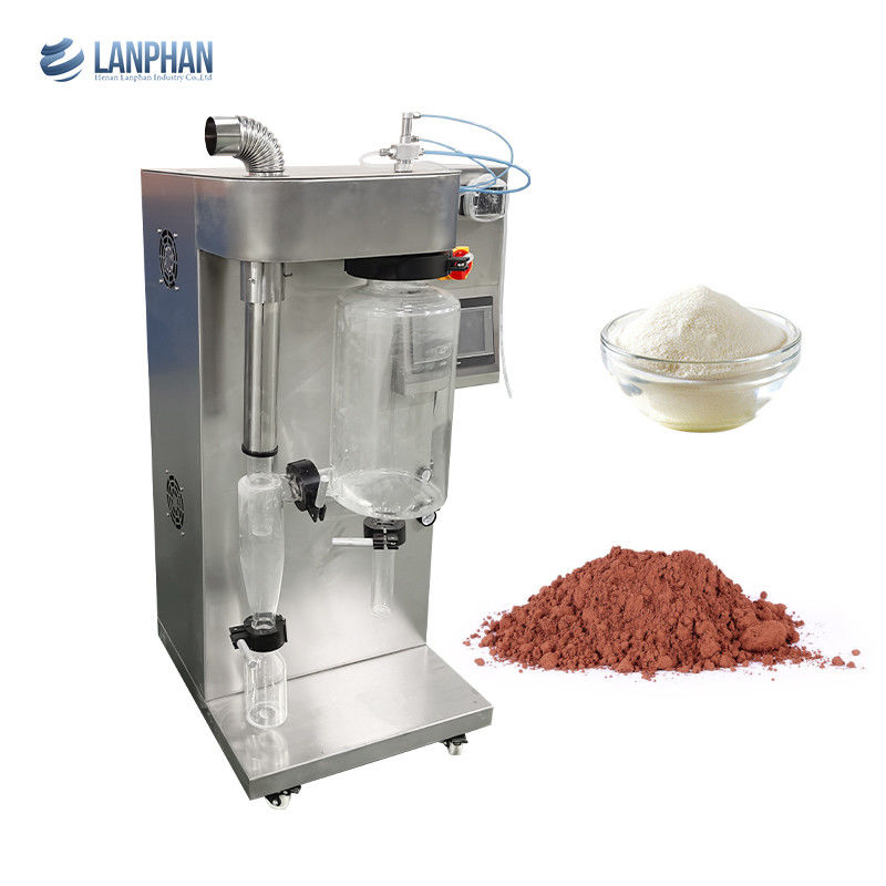 Stainless Steel Spray Dryer Machine with 2L/H Evaporation and Electric Heating for Milk Powder and Juice