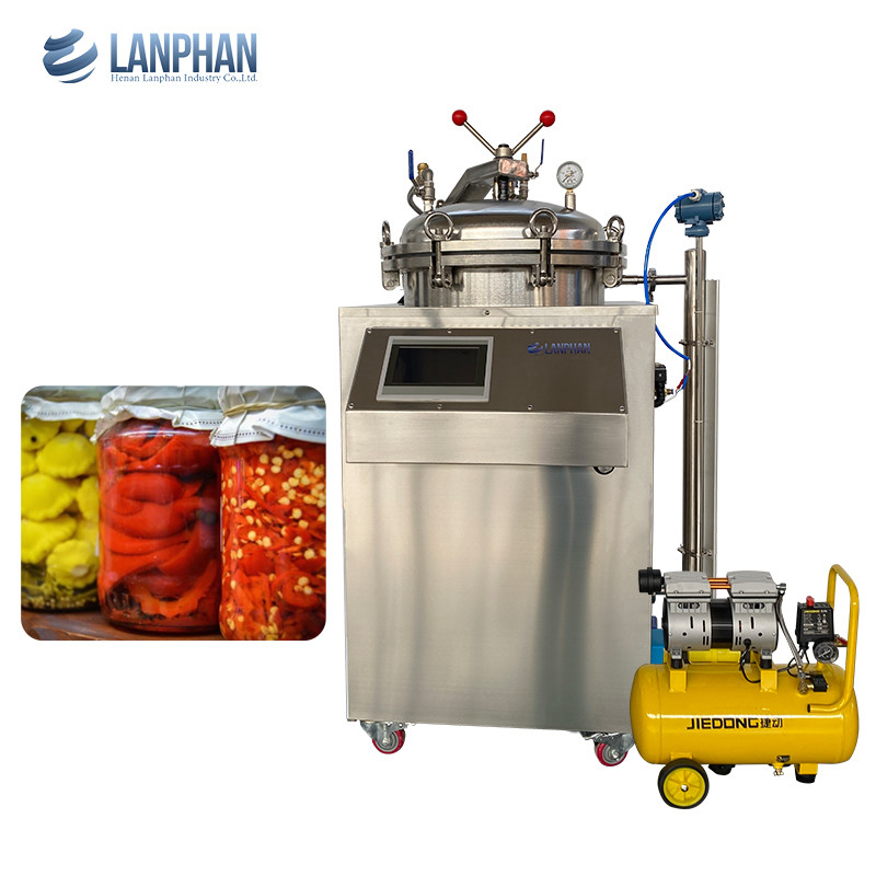 75l 100l 150l High Pressure Food Counter Pressure Retort Sterilizer For Bottled Food