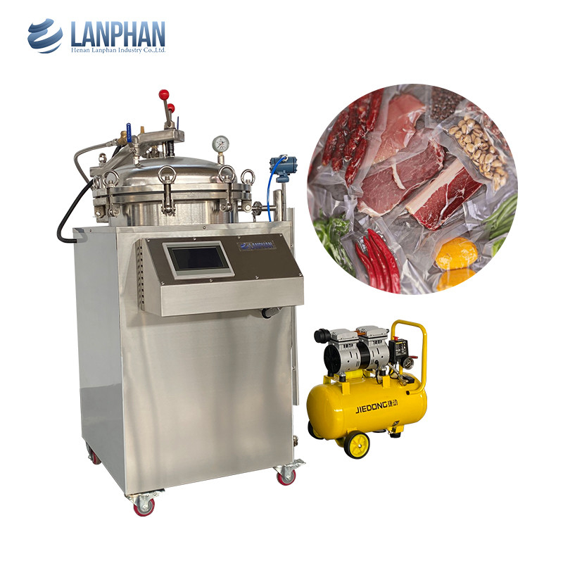 75l 100l 150l High Pressure Food Counter Pressure Retort Sterilizer For Bottled Food