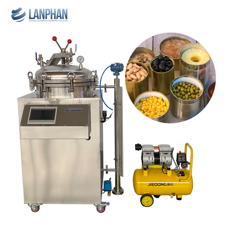 75l 100l 150l High Pressure Food Counter Pressure Retort Sterilizer For Bottled Food