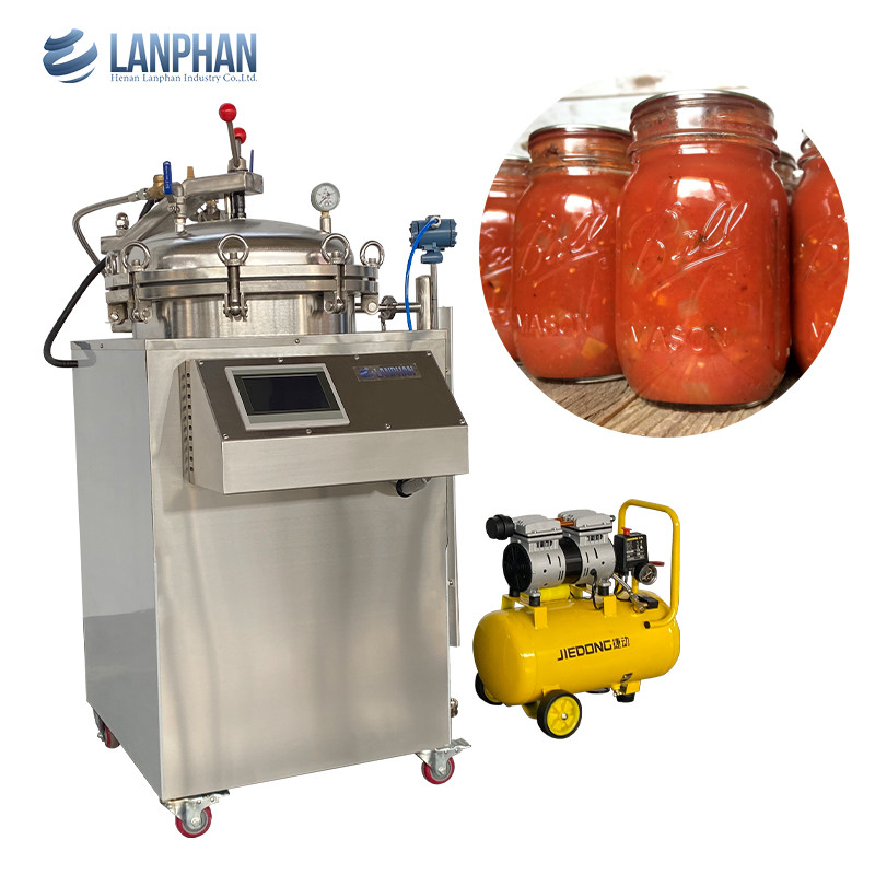 Water Bath Vertical Counter Pressure Retort Autoclave For Food With Vacuum Packaging