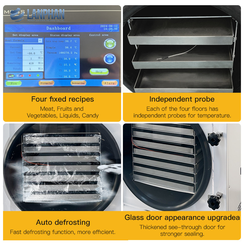 Home Food Freeze Dryer 7 Trays 2.5m2 Large Size Vacuum Home Freeze Dryer with Oil Pump