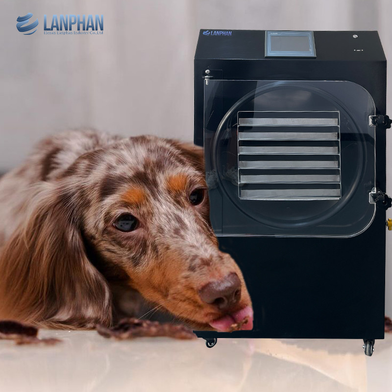 25KG/H Black Vacuum Freeze Drying Machine Pet Treat Food Home Laboratory Freeze Dryer