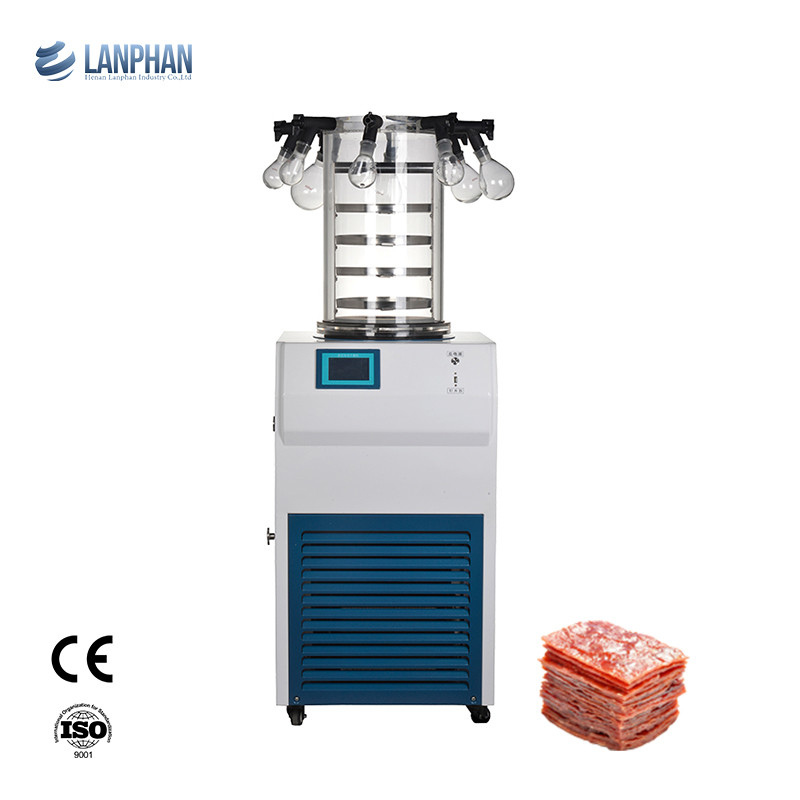 Laboratory Freeze Drying Machine Vials Eggplant Flask Freeze Dryer For Biological Research