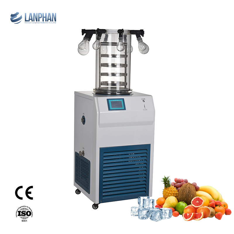 Laboratory Freeze Drying Machine Vials Eggplant Flask Freeze Dryer For Biological Research