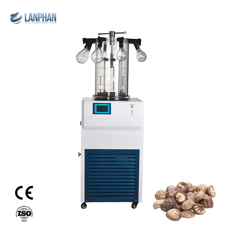 Laboratory Freeze Drying Machine Vials Eggplant Flask Freeze Dryer For Biological Research