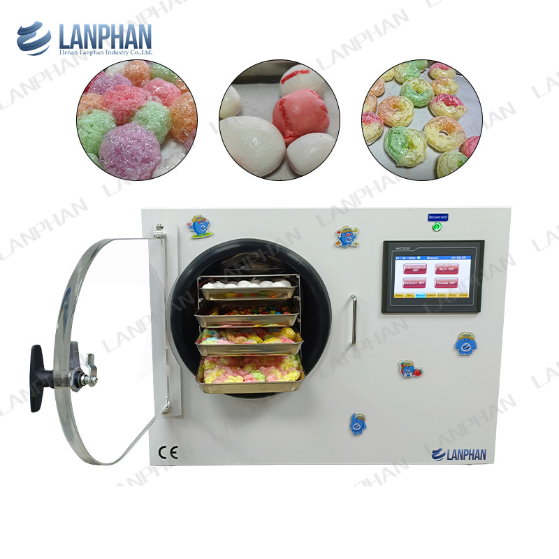 4 Trays Skittle Vacuum Freeze Drying Machine Small Benchtop Home Freeze Dryer For Candy