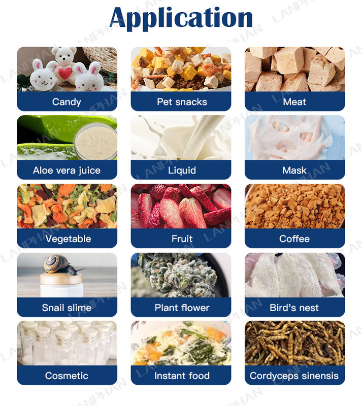 Large Scale HFD-50 Vacuum Freeze Dryer 18 Trays 60KG 70KG Lyophilizer Drying Equipment