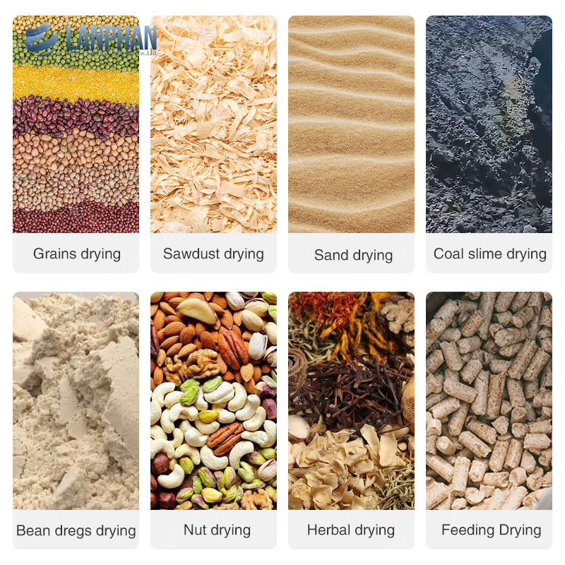 Nut Roasting Machinery Roller Cocoa Bean Spice Rotary Drum Dryer Wood Rotary Drying Machine