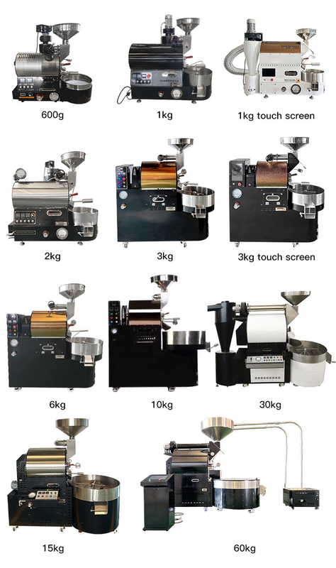 Home Desktop 1000g Half Hot Air Stainless Steel Coffee Bean Roaster Machine Factory