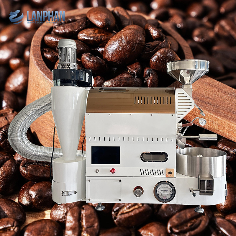 Home Desktop 1000g Half Hot Air Stainless Steel Coffee Bean Roaster Machine Factory