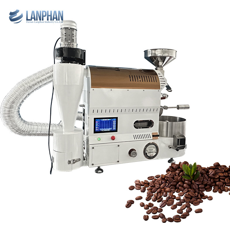 Home Desktop 1000g Half Hot Air Stainless Steel Coffee Bean Roaster Machine Factory