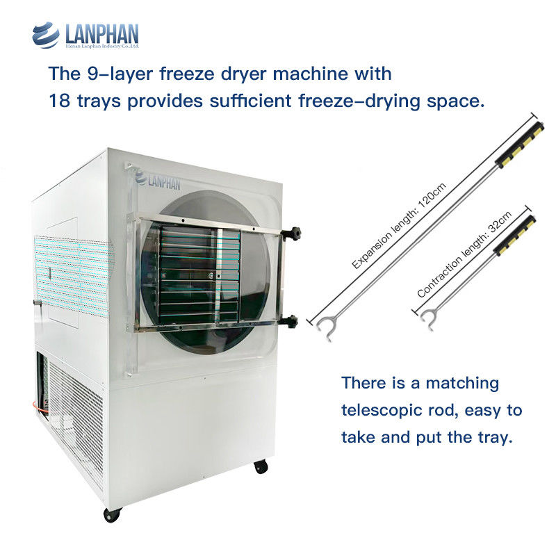 60-70 Kg / Batch Food Fruit Vegetable Large Freeze Dryer Commercial Freeze Drying Machine