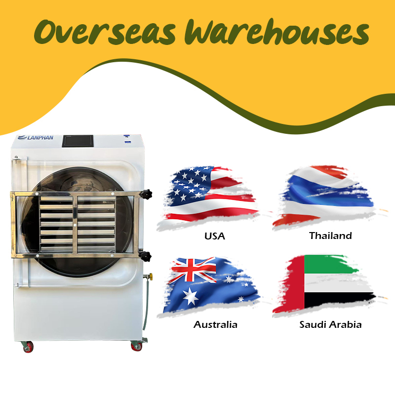 4m2 14 Large Trays Vacuum Food Fruit Dryer Machine Price Commercial Food Vacuum Freeze Drying Equipment