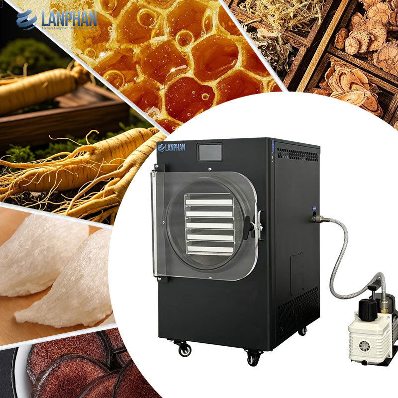 5-Tray Small Size Stainless Steel Freeze Dryer With Oil Pump For Candy Food