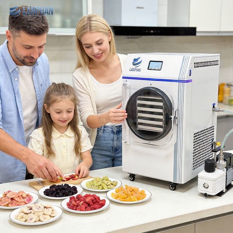 5-Tray Small Size Stainless Steel Freeze Dryer With Oil Pump For Candy Food