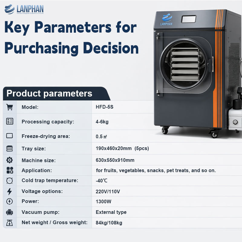 Small Commercial/Home Freeze Dryer Machine for Food Processing and Vacuum Freeze Drying