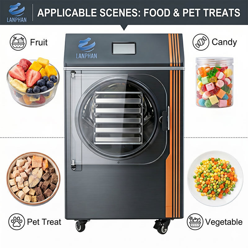 4-6kg Capacity Compact Household Freeze Dryer with 5-Tray Design for Fruits Vegetables and Pet Treats