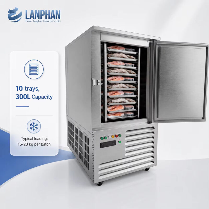 300L Single Door Blast Freezer 10 Trays Ultra Low Temp Food Freezing Machine