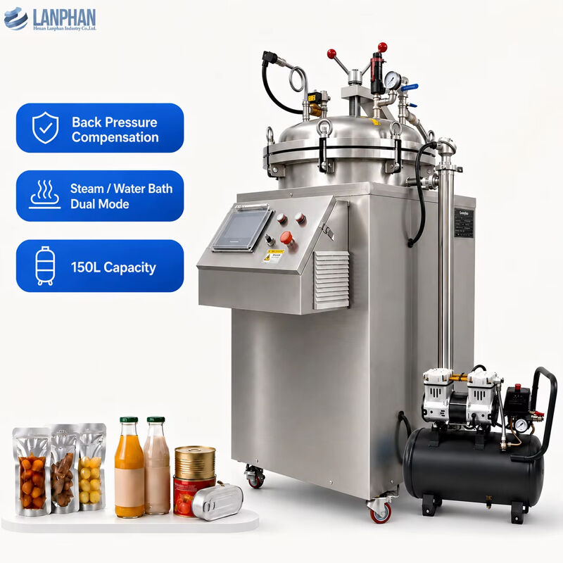 75L/100L/150L Can Jars Retort Sterilizer Small Retort Machine In Food Industry