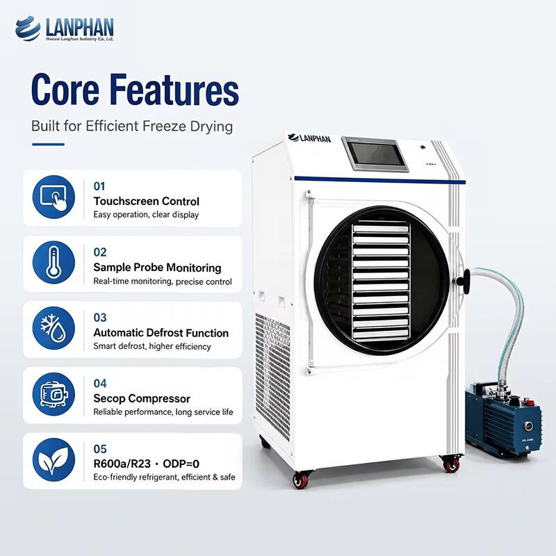 -60°C 12–14kg/Batch Small Commercial Freeze Dryer Lyophilizer for Food Preservation