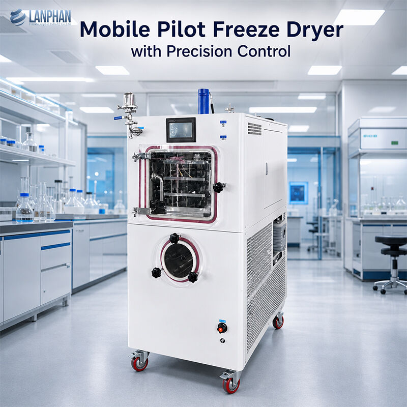 Pilot Scale Freeze Dryer 0.3m² Pharmaceutical Lyophilizer with Real-Time Temperature Monitoring and Stainless Steel Construction