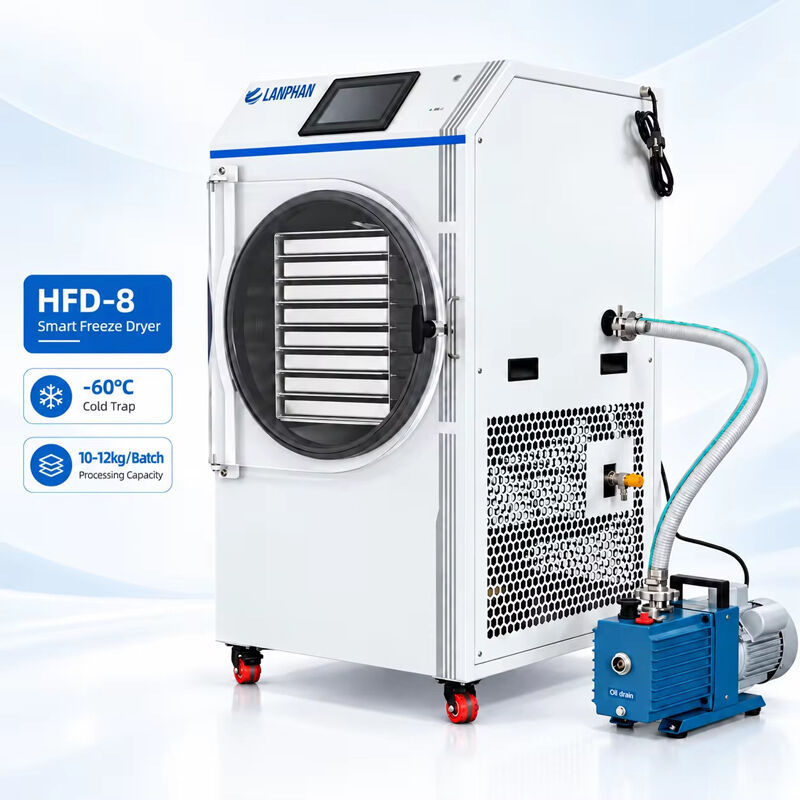 10-12kg Small Commercial Vacuum Freeze Dryer Machine with 15Pa Vacuum Degree and 220V/110V Voltage for Fruits and Vegetables