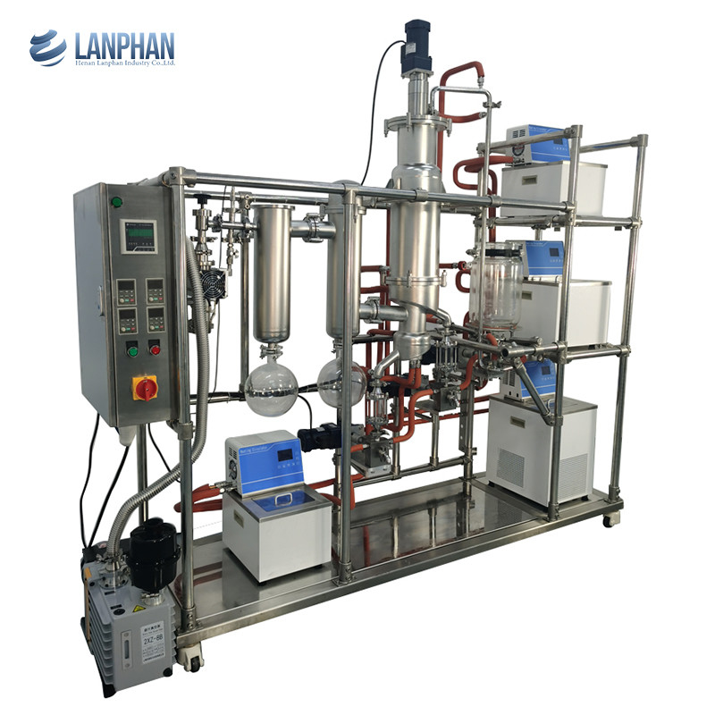 Stainless Steel Double Stage Vacuum Oil Distiller System Molecular Flask