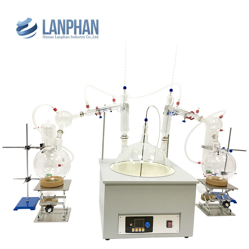 Short Path Distillation Equipment 20L High Borosilicate Glass Corrosion Resistance