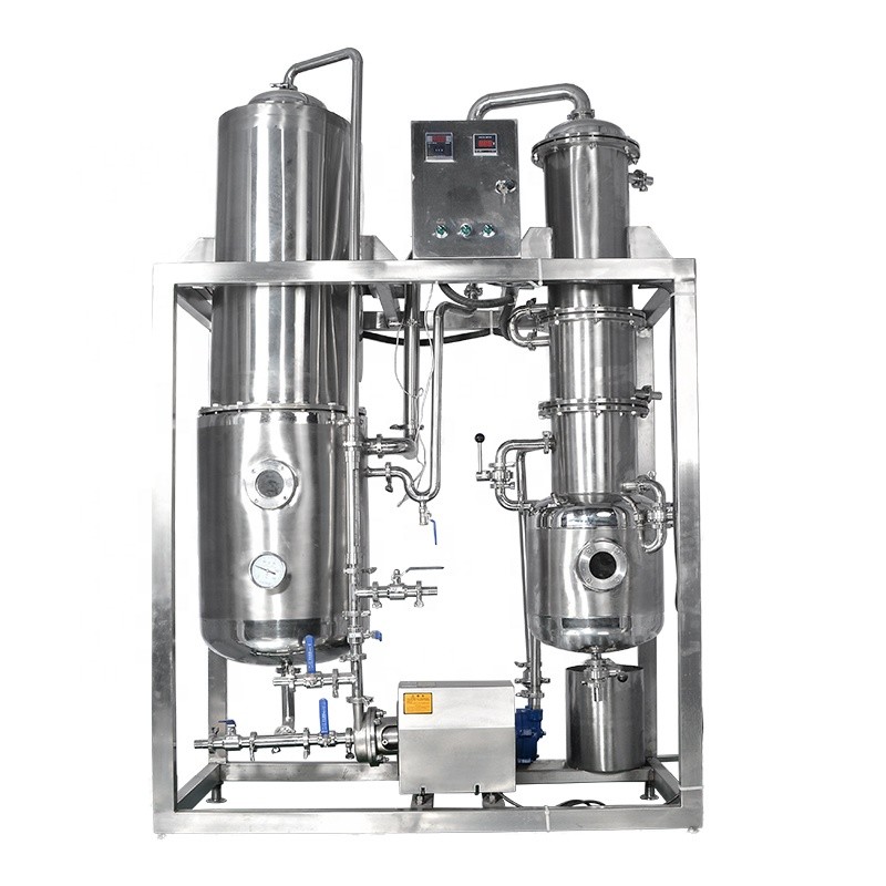 20L Falling Film Evaporator Ethanol Distillation Tower Thin Layer