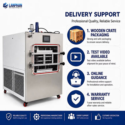 -75°C Precision Pilot Lyophilizer Vacuum Freeze Dryer with Automatic Stoppering System