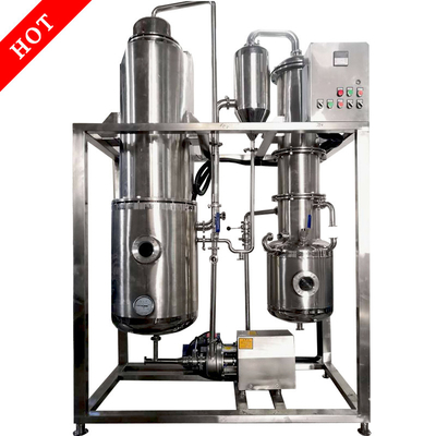 Falling Film Evaporator Essential Oil Ethanol Vacuum 18kw SS304