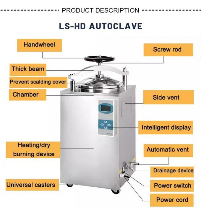 Chemical Medical Vacuum Autoclave High Pressure Steam Sterilizer Machine