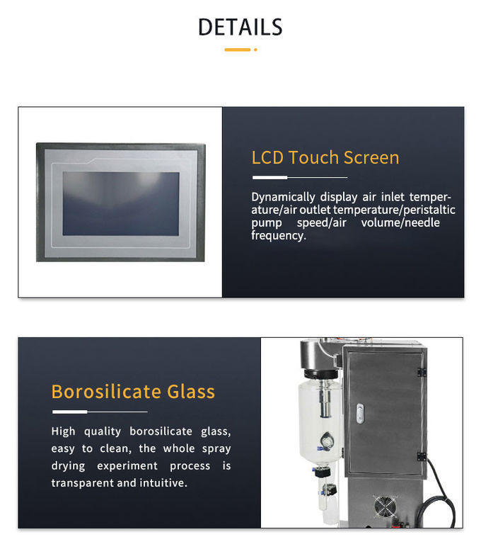 Lab Centrifugal Spray Dryer From Liquid To Powder 3KW  AC220V 0